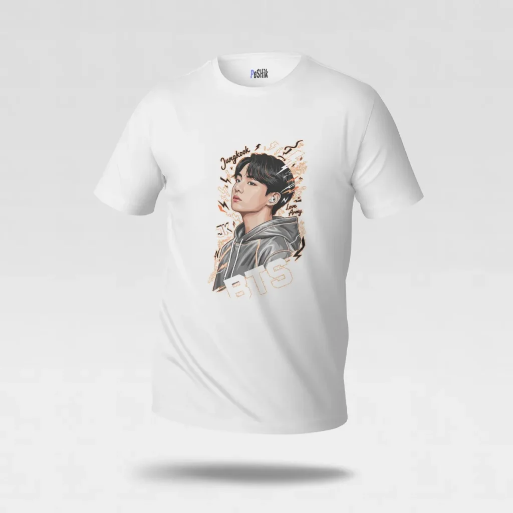 تیشرت جونگ‌کوک بی‌تی‌اس طرح پرتره (Jungkook) کد po1825