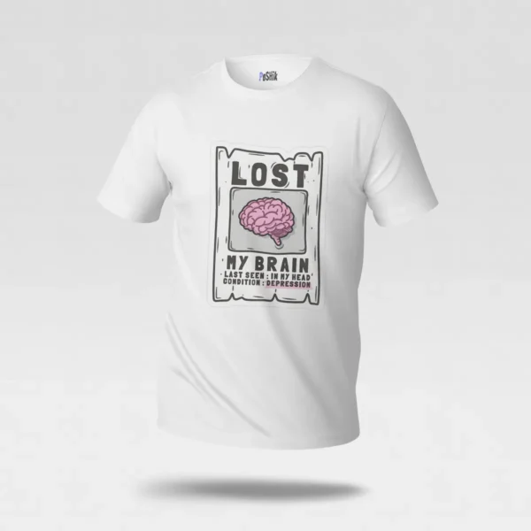 تیشرت طنز طرح Lost My Brain کد po1851