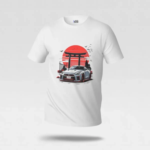 تیشرت نیسان GT-R R35 طرح ژاپن و دروازه توری (Nissan GT-R) کد po1863