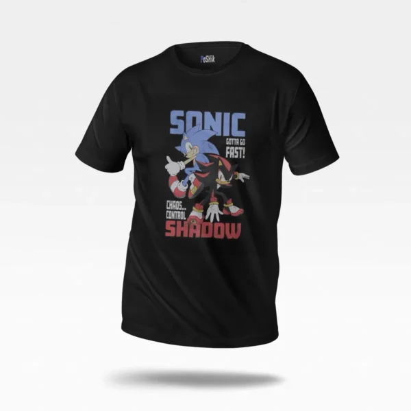 تیشرت سونیک طرح سونیک و شدو (Sonic) کد po1904