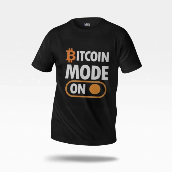 تیشرت بیت‌کوین طرح Bitcoin Mode On کد po1930