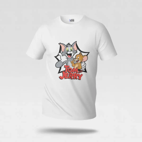 تیشرت تام و جری طرح کارتونی کلاسیک (Tom and Jerry) کد po2098