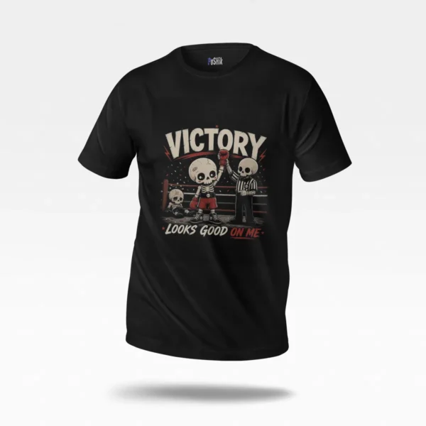 تیشرت گیمینگ نوشته Victory Looks Good on Me کد po2148