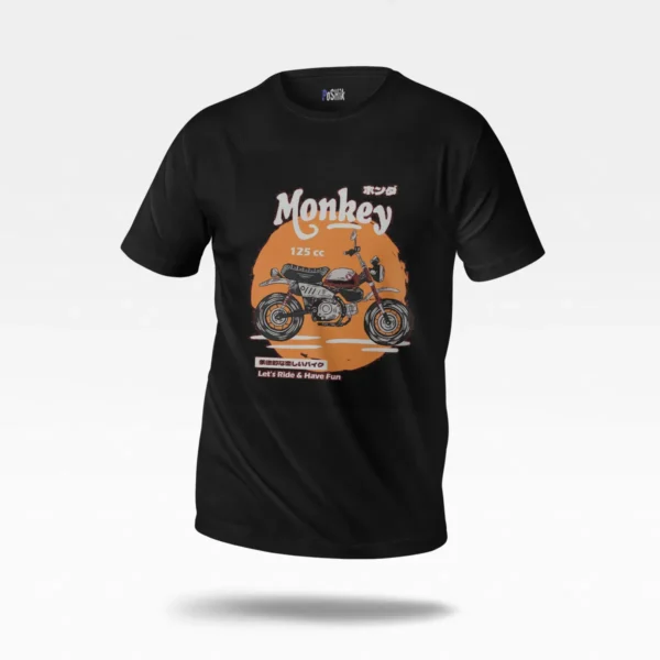 تیشرت موتور سیکلت طرح هوندا مانکی ۱۲۵ (Honda Monkey) کد po2170