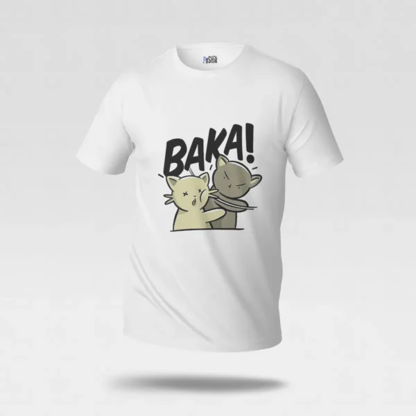 تیشرت گربه طرح Baka کارتونی کد po2184