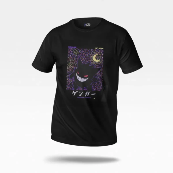 تیشرت انیمه پوکمون طرح گنگار دارک (Gengar) کد po2317