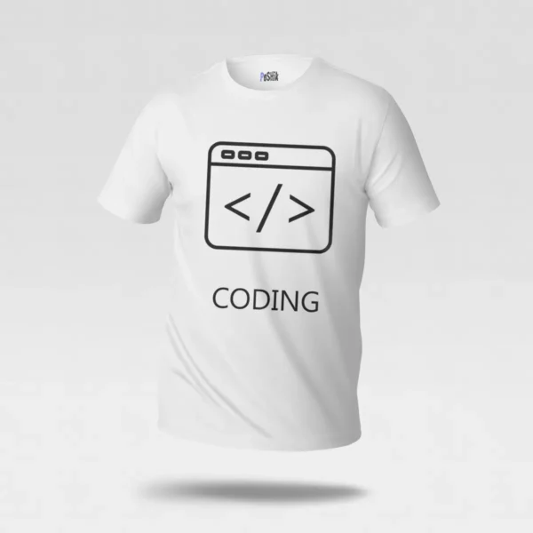 تیشرت برنامه‌نویسی طرح Coding مینیمال کد po2352