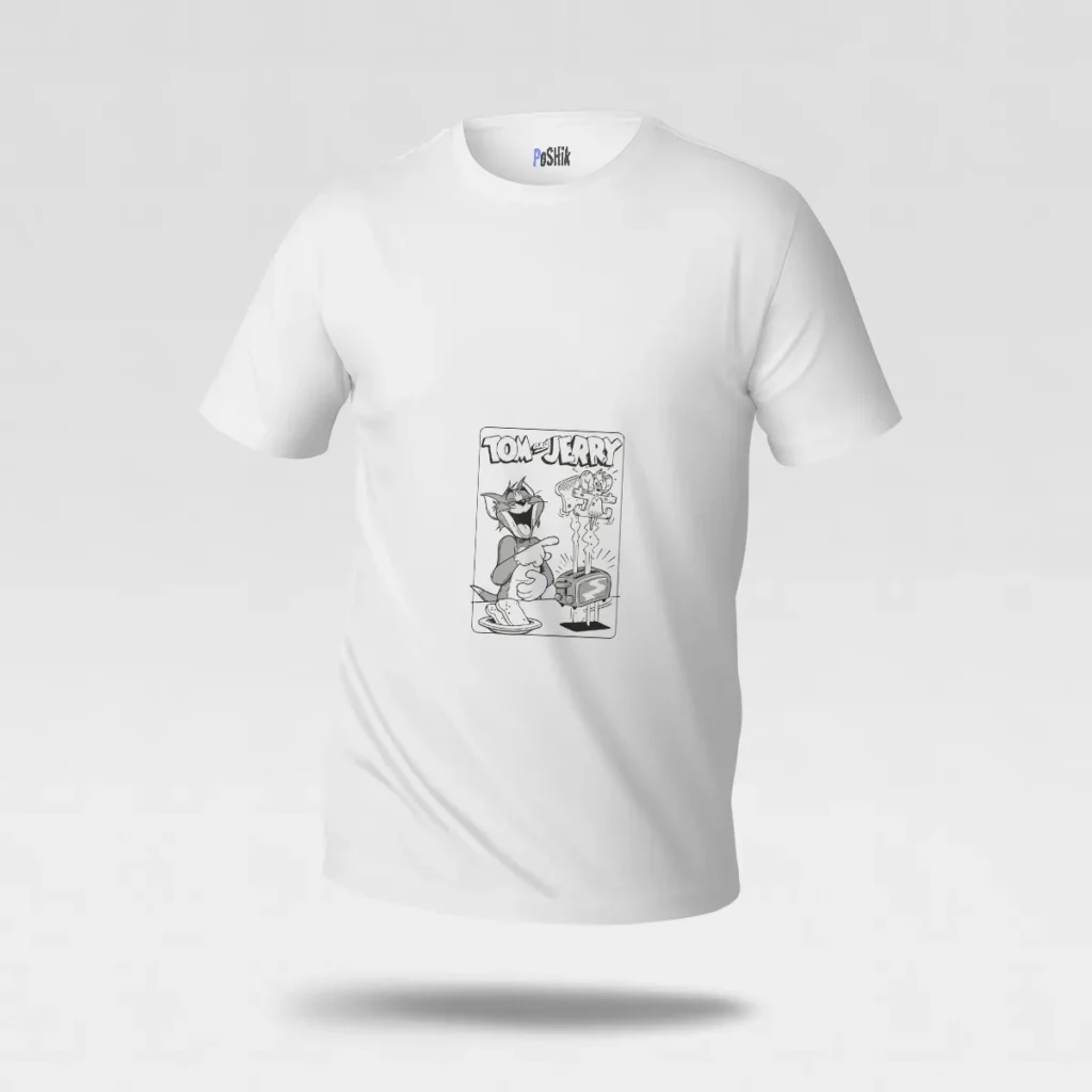 تیشرت تام و جری طرح کارتونی آشپزخانه (Tom and Jerry) کد po2386