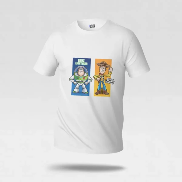تیشرت داستان اسباب‌بازی طرح باز لایتیر و وودی (Toy Story) کد po239