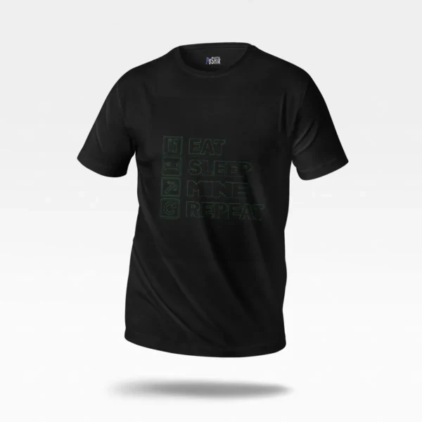 تیشرت تایپوگرافی Eat Sleep Repeat کد po2429