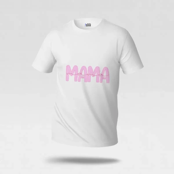 تیشرت مادر طرح تایپوگرافی صورتی MAMA کد po2596