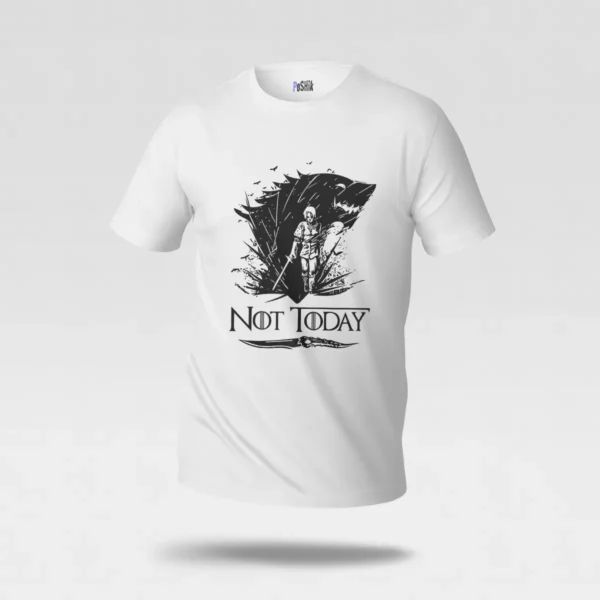 تیشرت بازی تاج‌وتخت طرح آریا استارک Not Today (Arya Stark) کد po2612