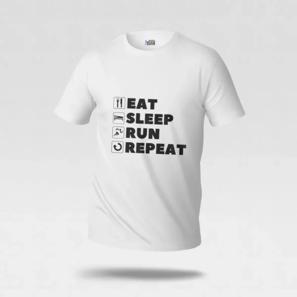 تیشرت دویدن طرح Eat Sleep Run Repeat کد po262