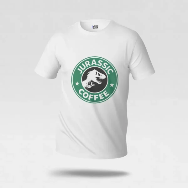 تیشرت پارک ژوراسیک طرح Jurassic Coffee کد po2688