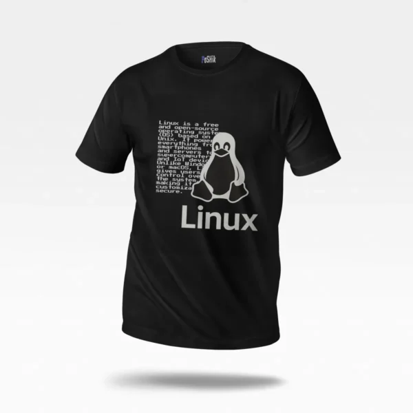 تیشرت برنامه‌نویسی طرح لوگوی لینوکس (Linux) کد po2706