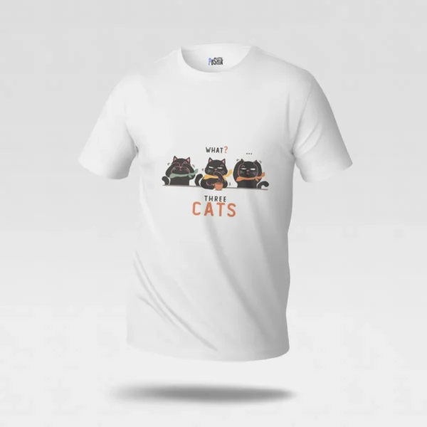 تیشرت گربه طرح Three Cats کارتونی کد po2707