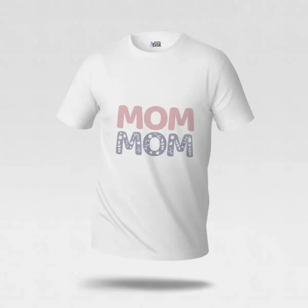 تیشرت مادر طرح تایپوگرافی MOM گل‌دار کد po2748