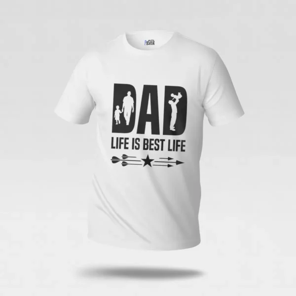 تیشرت پدر طرح Dad Life Is Best Life کد po2758