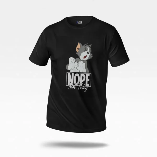 تیشرت تام و جری طرح تام و نوشته Nope کد po2762