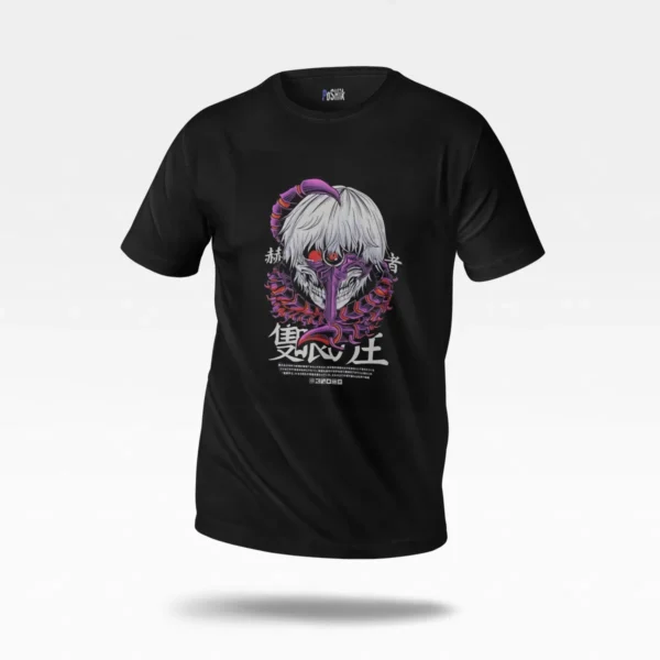 تیشرت انیمه توکیو غول طرح کن کانکی با ماسک (Ken Kaneki) کد po2780