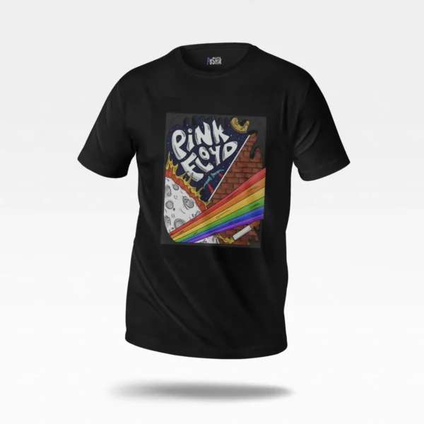 تیشرت پینک فلوید طرح منشور رنگین‌کمان (Pink Floyd) کد po2819