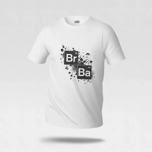 تیشرت بریکینگ بد طرح نمادهای شیمی Br Ba کد po2831