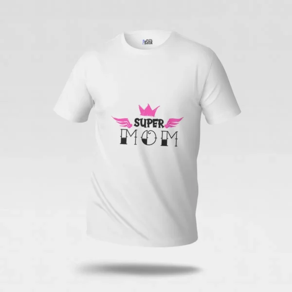 تیشرت مادر طرح Super Mom با تاج و بال کد po2934