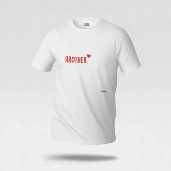 تیشرت برادر طرح تایپوگرافی Brother با قلب کد po3029