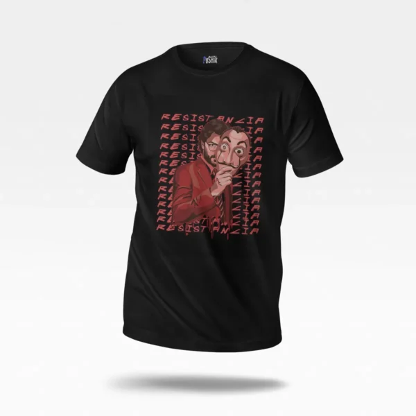 تیشرت سریال سرقت پول طرح پروفسور و ماسک دالی (Money Heist) کد po3041