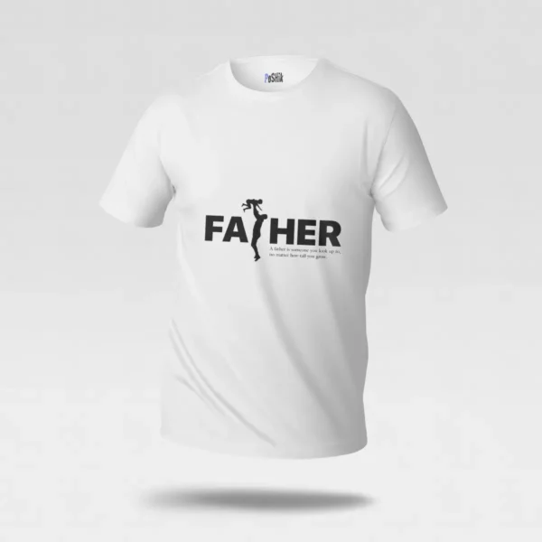 تیشرت پدر طرح Father با سیلوئت خانوادگی کد po3060