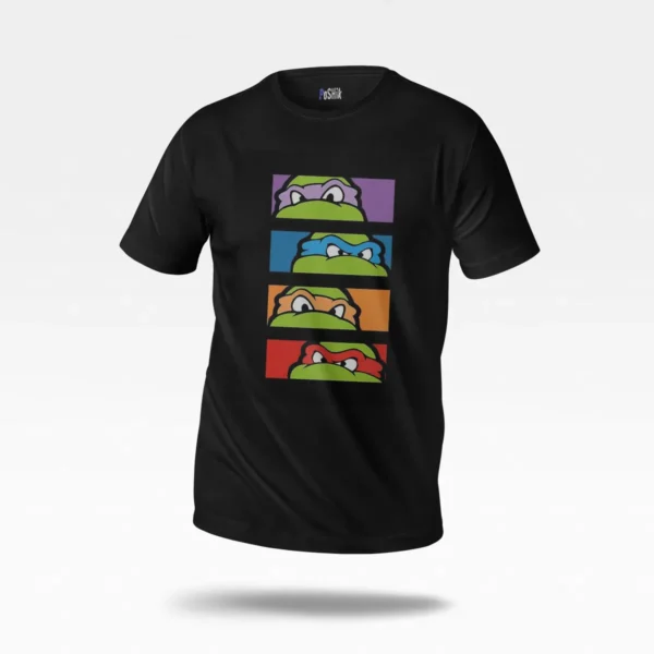 تیشرت لاک‌پشت‌های نینجا طرح چهره چهار شخصیت (TMNT) کد po3068