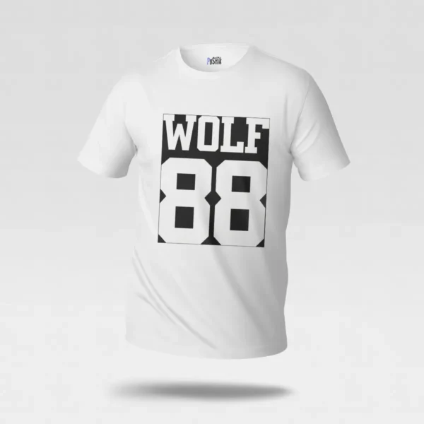 تیشرت گرگ طرح تایپوگرافی Wolf 88 کد po3157