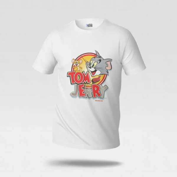 تیشرت تام و جری طرح کارتونی کلاسیک (Tom and Jerry) کد po3276