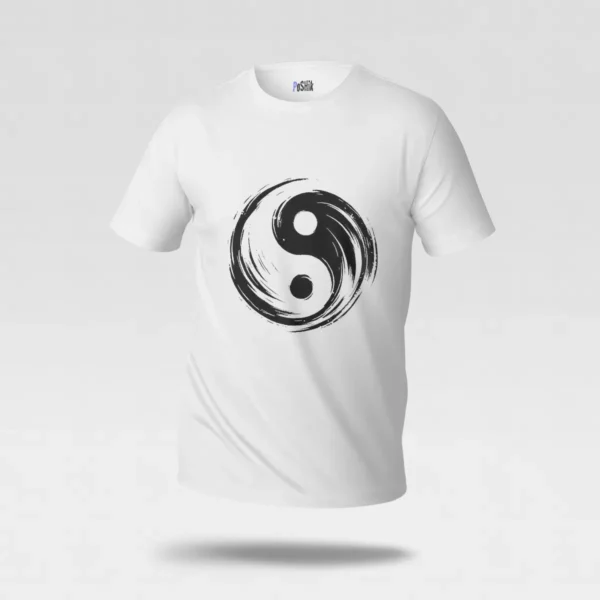 تیشرت یین و یانگ طرح ذن مینیمال (Yin Yang) کد po3278
