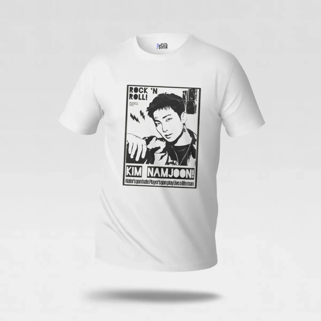 تیشرت بی‌تی‌اس طرح کیم نامجون RM (Kim Namjoon) کد po3350