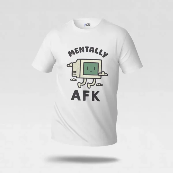 تیشرت گیمینگ طرح Mentally AFK کد po3416