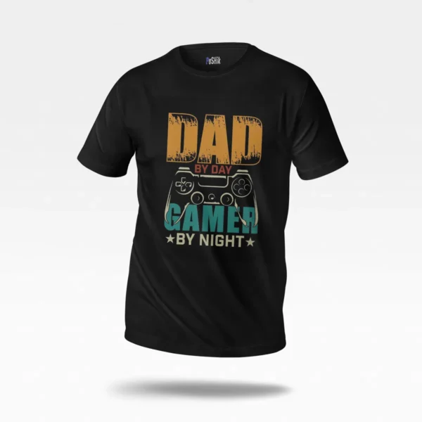تیشرت پدر گیمر طرح Dad by Day Gamer by Night کد po3623