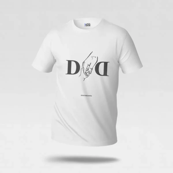 تیشرت پدر طرح دست در دست Dad کد po3758