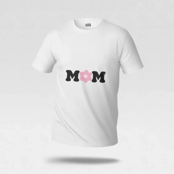 تیشرت مادر طرح گل تایپوگرافی Mom کد po3866