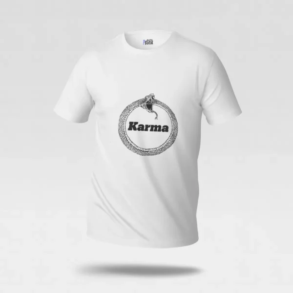 تیشرت کارما طرح مار اوروبوروس (Karma) کد po393