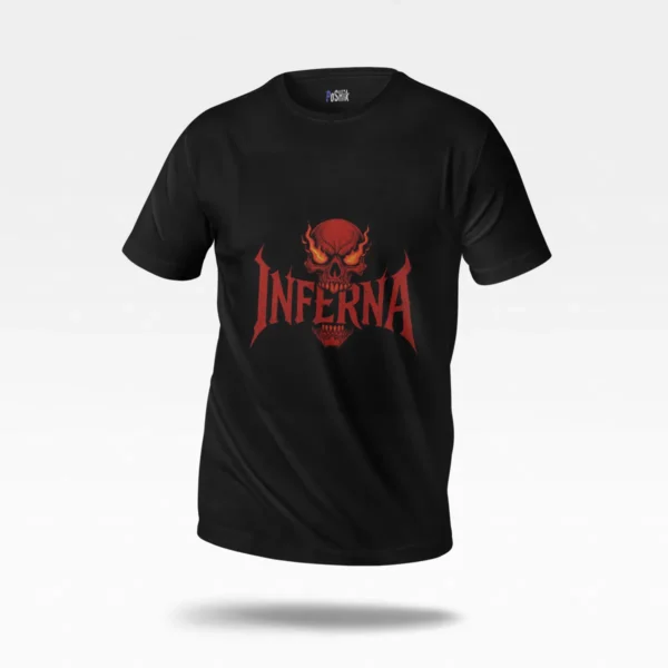 تیشرت جمجمه طرح Inferna با استایل دارک کد po3944