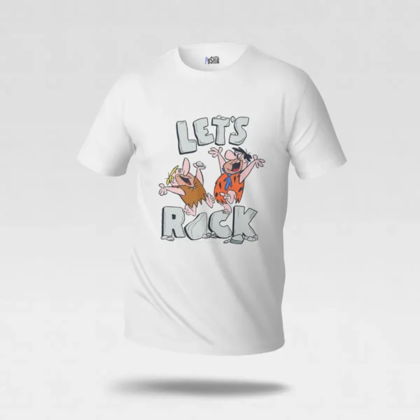 تیشرت خانواده فلینت‌استون طرح Let’s Rock کد po3955