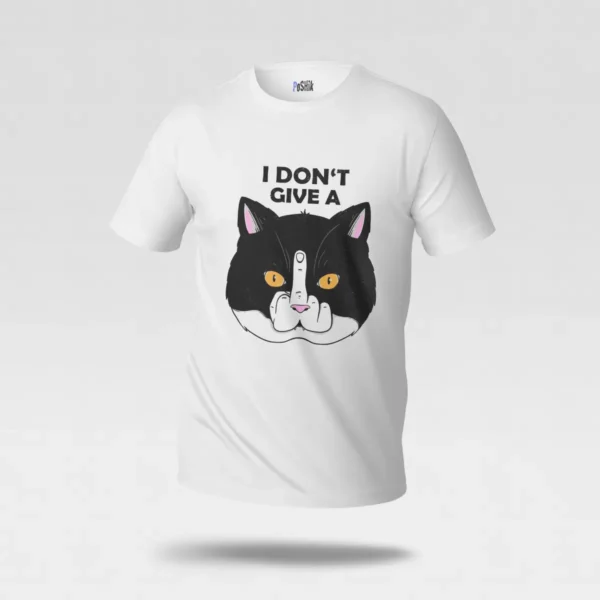 تیشرت گربه عصبانی طرح I Don't Give A کد po396