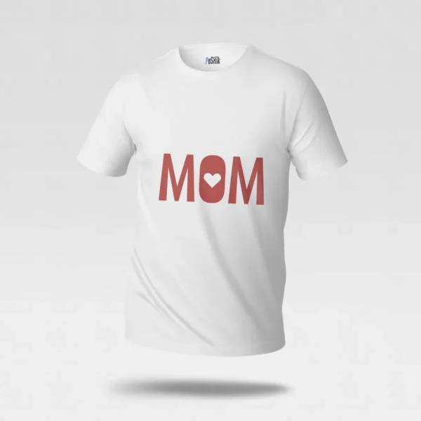 تیشرت مادر طرح قلب تایپوگرافی MOM کد po3970