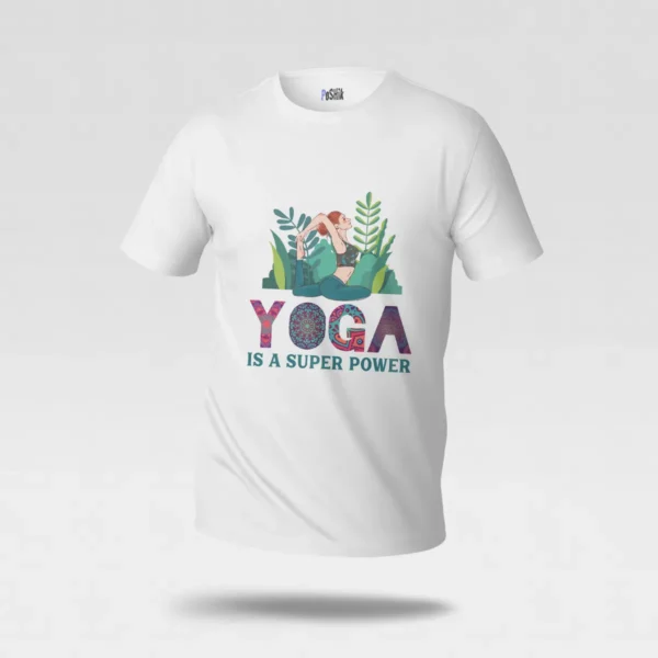 تیشرت یوگا طرح Yoga Is a Super Power کد po3998