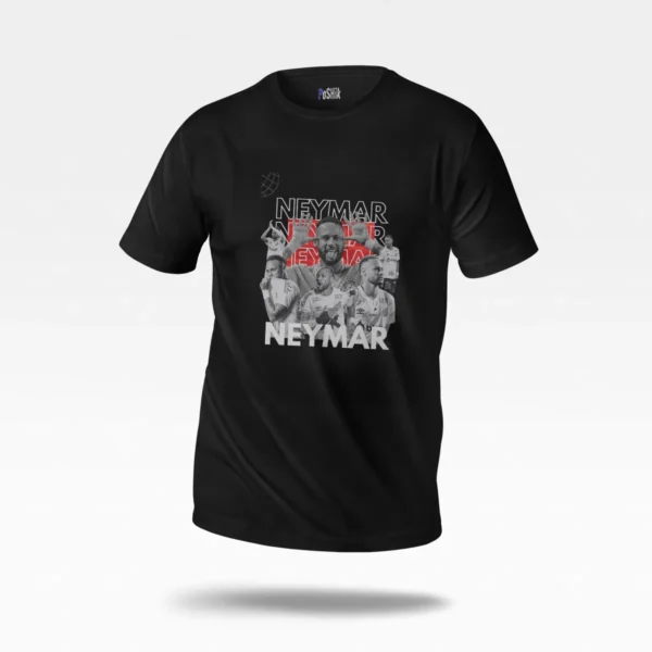 تیشرت نیمار طرح فوتبالی سیاه‌وسفید (Neymar) کد po4150