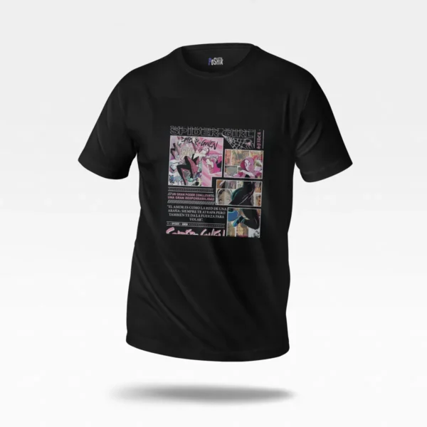 تیشرت مرد عنکبوتی طرح اسپایدر گوئن (Spider-Gwen) کد po4245