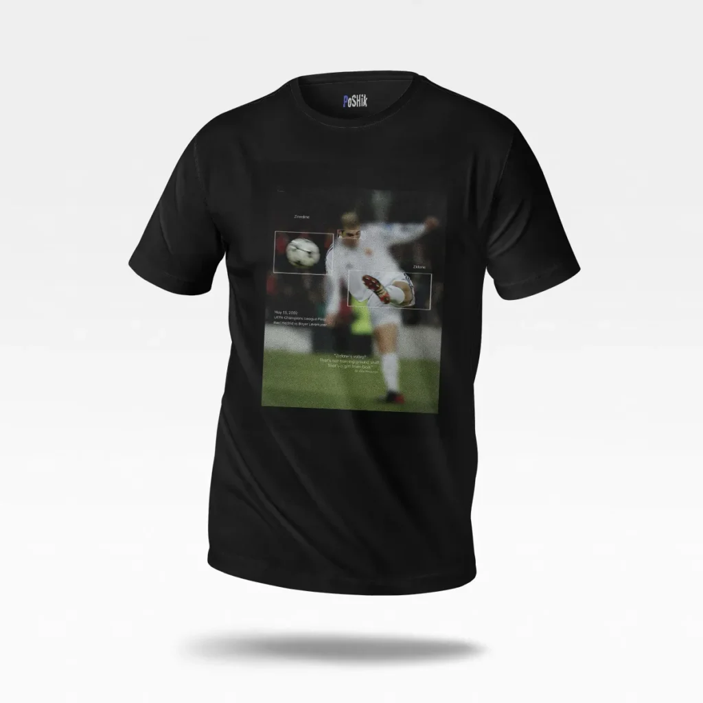تیشرت زین‌الدین زیدان طرح فوتبالی (Zinedine Zidane) کد po4256