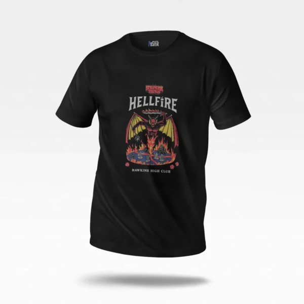 تیشرت سریال چیزهای عجیب طرح Hellfire Club (Stranger Things) کد po4376