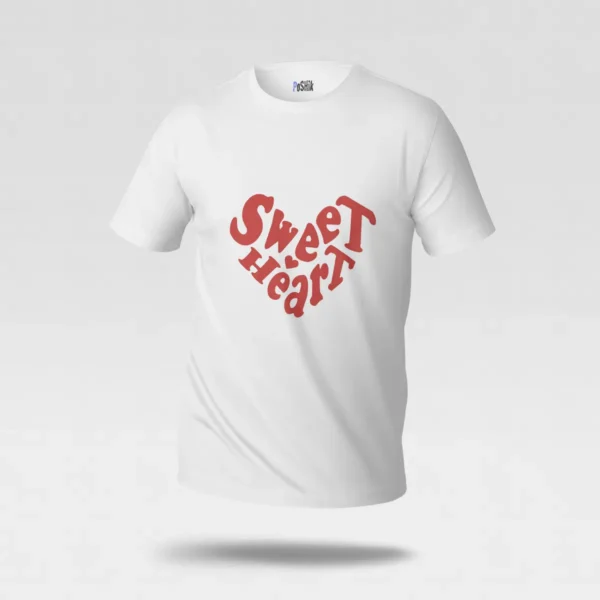 تیشرت تایپوگرافی قلب شیرین (Sweet Heart) کد po4931
